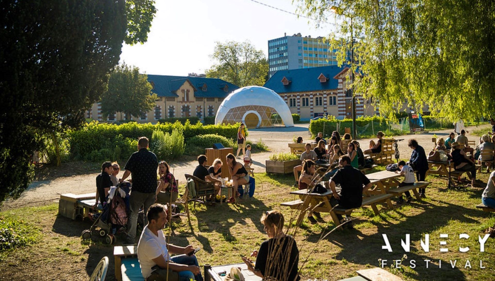 Le dôme XR à l'XploR Zone du Festival d'Annecy